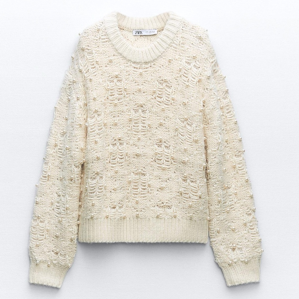 Pearl Textured Knit Sweater